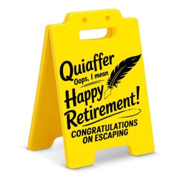 Imagem de Decorações engraçadas de placa de aposentadoria presentes de aposentadoria para colega de trabalho, chefe, enfermeira, despedida, presente de despedida para homens e mulheres aposentados