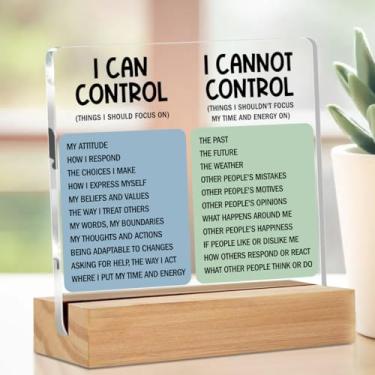 Imagem de Decoração de saúde mental terapeuta decoração de escritório para terapia conselheiro controle você mesmo sinal acrílico agradecimento presente para terapeuta 17