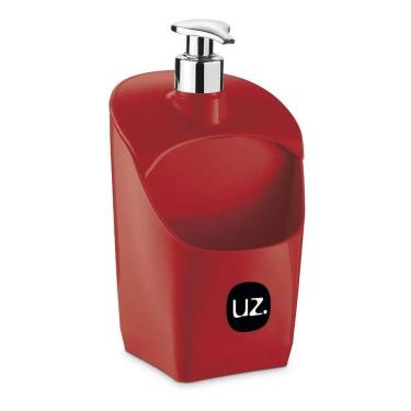Imagem de 2X Dispenser Para Detergente E Bucha Vermelho Uz