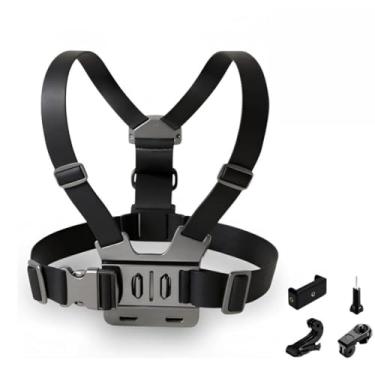 Imagem de Suporte De Peito Peitoral Ajustável Para Celular Smartphones Compatível Com Câmera GoPro | Chest Band universal Câmera Esportiva Ajustável 360° Colete Para Vídeo E Filmagem Esporte Moto Bike Corrida