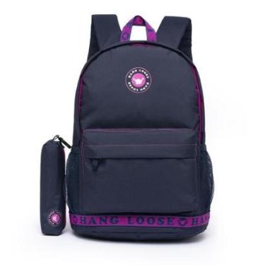 Imagem de Mochila Hang Loose Estojo Executivo Escolar Trabalho Feminino 19 Litros-Masculino