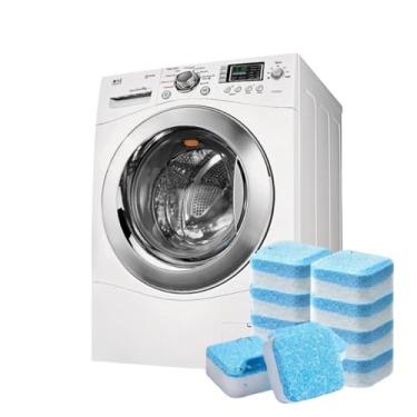 Imagem de KIT 12 Pastilhas de Limpeza para Máquina de Lavar Roupa e Lava louças, Detergente em Cápsula Dupla Camada, 12 CICLOS.