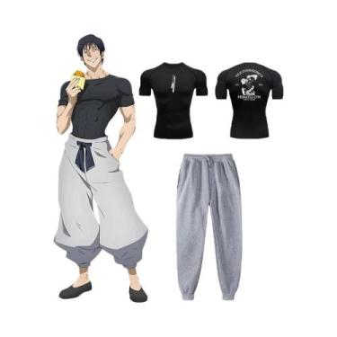 Imagem de Conjunto de Treino de Compressão Jujutsu Kaisen - Camiseta e Calça de 