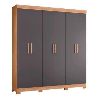 Imagem de Guarda Roupa Amarok 6 Portas Albatroz Moveis Nature/titanium