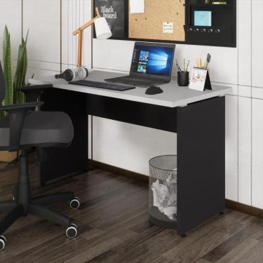 Imagem de Escrivaninha Mesa De Escritório 120cm Multimóveis Cr25312 Cinza Preto