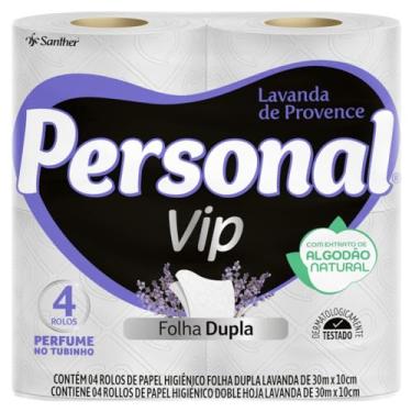 Imagem de Personal Papel Higiênico VIP Folha Dupla Lavanda com 4 rolos de 30M