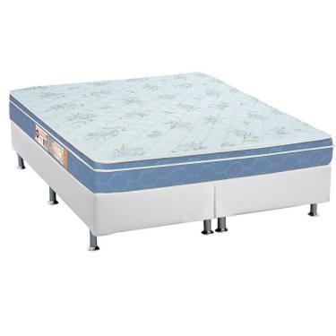 Imagem de Cama Box King: Colchão Espuma D45 Sleep Max + Base Crc Courano White(193x203)
