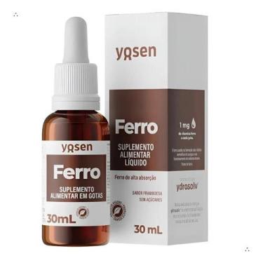 Imagem de Ferro yosen 30 ml em gotas sabor framboesa