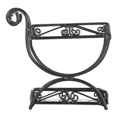 Imagem de TOPINCN 1/12 Carrinho de Jardim Em Miniatura, Casa de Bonecas de Metal, Carrinho de Flores, Acessórios para Casa de Bonecas, Coleção Em Miniatura, Móveis para Casa de Bonecas (Preta)