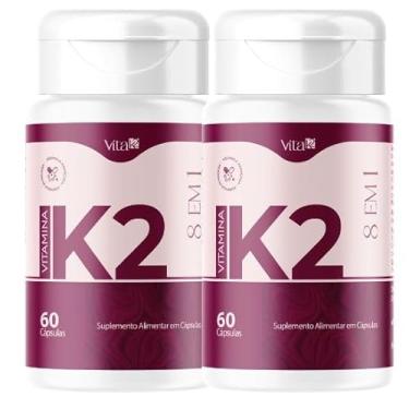 Imagem de 02 Frascos Vita K2 – Colágeno Vitamina K2 | Saúde da Pele | Antienvelhecimento Facial | Anti-Rugas