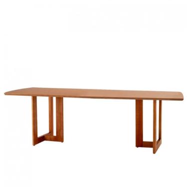 Imagem de Mesa Para Sala De Jantar Patros 220cm Moderna Mobília Cinamomo Imbuia