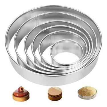 Imagem de 6 Peça Molde Cortador Biscoito Massa Redondo Aço Inoxidável - rio tiju