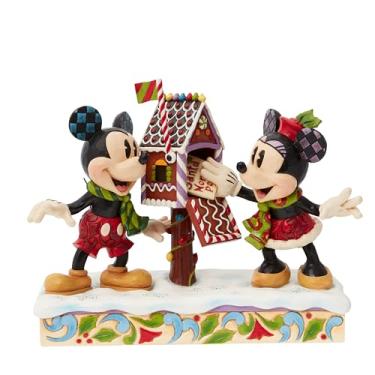 Imagem de Enesco Coleção Disney Traditions por Jim Shore Estatueta de Mickey e Minnie Mouse Letras ao Papai Noel - Pedra Resina Pintada à Mão Estatuetas Colecionáveis da Disney Estátua de Decoração de Casa, 18