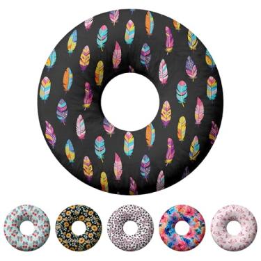 Imagem de Travesseiro de piercing de orelha para dormir de lado, travesseiros com furos para dor de ouvido, travesseiro de donut para adultos, CNH, alívio de dor de ouvido, almofada de pressão e orifício no
