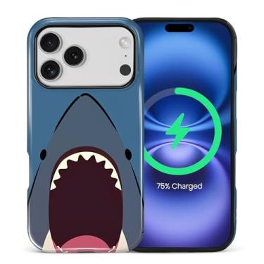 Imagem de Flivro Capa magnética para iPhone 17 Pro, compatível com Magsafe PC capa rígida de silicone amortecedor interno anti-arranhões capa de corpo inteiro à prova de choque capa fina design engraçado animal