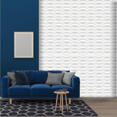 Imagem de Papel de Parede Adesivo Autocolante Decorativo Cinza Ondulado 10 METRO