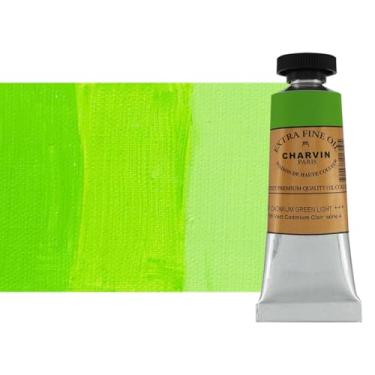 Imagem de Charvin Tinta a óleo extrafina, verde cádmio claro 20 mL - Triple-Milled, Rich Texture, Poppy Oil-Based, Light-Fast, Handmade, Archival Quality