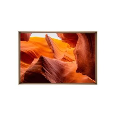Imagem de Quadro Decorativo com Vidro Sala Hall Quarto 64x94cm Laranja Cânion