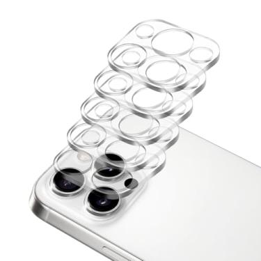 Imagem de Protetor de lente de câmera para iPhone 12 Pro de 6,1 polegadas, vidro temperado 9H, transparente HD, antiarranhões, compatível com capas, não afeta fotos noturnas, pacote com 5