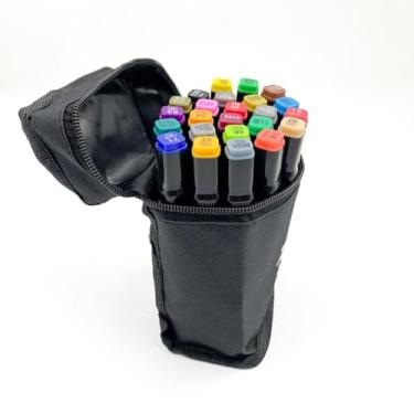 Imagem de Estojo com 36 Canetas Hidrográficas de Colorir, Pontas Macias, Tinta Vibrante, com Zíper, 16x13x8 cm, +3 Anos, 500g