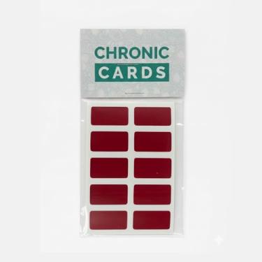 Imagem de Chronic Cards Adesivos vermelhos de um toque e carregador superior (50 por pacote) - perfeitos para lojas de hobby, quebra-cartões e entusiastas de colecionadores
