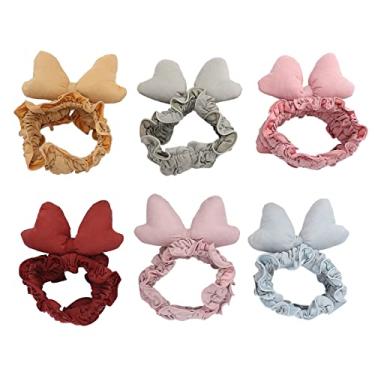 Imagem de LiebeWH Faixa de Cabeça Com Laço Elástico, Faixa de Cabelo Feminina, Arcos Coloridos, Arte Em Tecido, Renda, Ecológica, de Cabelo Elásticas Fofas para Lavar o Rosto, Maquiagem, Ampla Aplicação