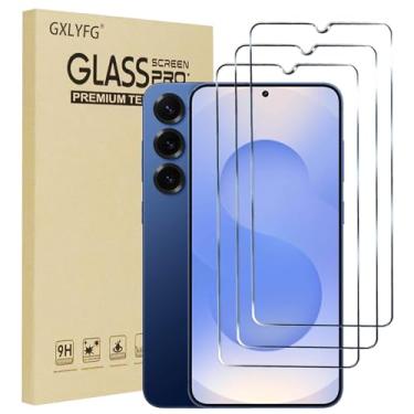 Imagem de GXLYFG Pacote com 3 protetores de tela de vidro temperado compatíveis com S26, antiarranhões, sem bolhas, dureza 9H