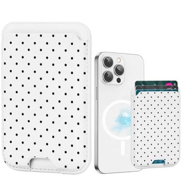 Imagem de BayPastel X Para carteira Magsafe, porta-cartões magnético para iPhone 17/Air/16/16e/15/14/13/12 Pro/Max/Plus/Mini, bolso magnético forte para telefone, design fofo, cartão de crédito, serve para 3