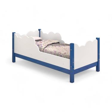 Imagem de Cama Juvenil Em Nuvem Cristal Branca E Azul