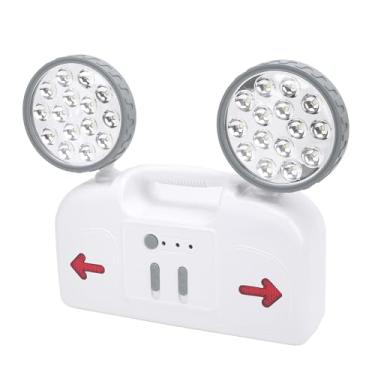Imagem de FTVOGUE Luz de Emergência LED Com 2 Cabeças Em ABS Com Alto Brilho de Backup de Bateria de 3 Horas para Uso Comercial Em Escritório e Shopping Center