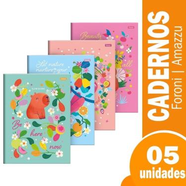 Imagem de Caderno Costurado Universitario Capa Dura Foroni Amazzu 5X80fls
