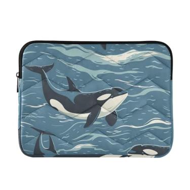 Imagem de GAIGEO Bolsa Orcas Slim Leve para Laptop, Bolsa de Transporte Durável para Tablet de Trabalho e Viagem, Bolsa para Laptop para Mulheres, 13-14 polegadas