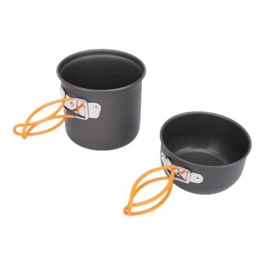 Imagem de Yinhing Kit de Panelas de Acampamento Conjunto de Panelas de Liga de Alumínio Leve para Acampamento e Fogão de Piquenique Portátil para 2 Pessoas Ideal para Caminhadas, Mochila, Aventuras Ao Ar