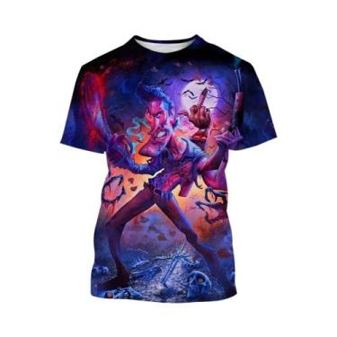 Imagem de Camiseta Com Estampa 3D Do Filme De Terror Dracula, Moda Verão, Gola R