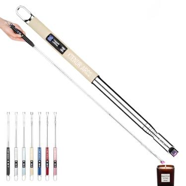 Imagem de XTENDR ARCS V3 Extensível 3,2 Pés Arco LED Extra Longo Fogão Lareira Fogão Elétrico Isqueiro de Vela para Luz Piloto, Grelhar, Fogueira, Cozinha, Churrasco (Bege)