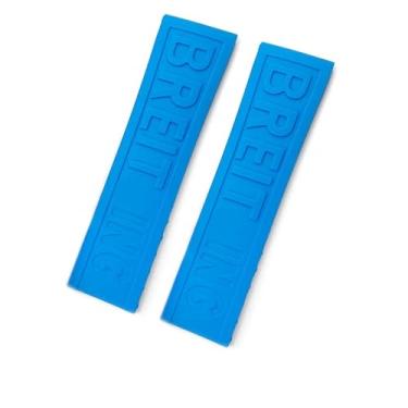 Imagem de DFAMIN Pulseira de borracha macia para Breitling Avenger Navitimer 20 mm, 22 mm, 24 mm, pulseira de relógio preta e azul à prova d'água (letras azuis bebê, 24 mm)