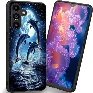 Imagem de RUUHLJLET Projetada para Samsung Galaxy A17 5G de 6,7 polegadas, a capa fosca macia oferece proteção total (golfinho fofo)