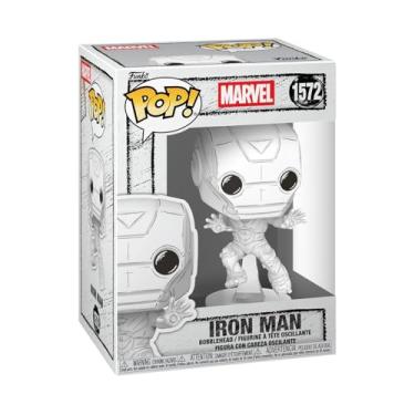 Imagem de Funko Pop! Marvel: Marvel Sketched - boneco colecionável de vinil do homem de ferro - ideia de presente - mercadoria oficial - brinquedos para crianças e adultos - fãs de super-heróis - figura modelo