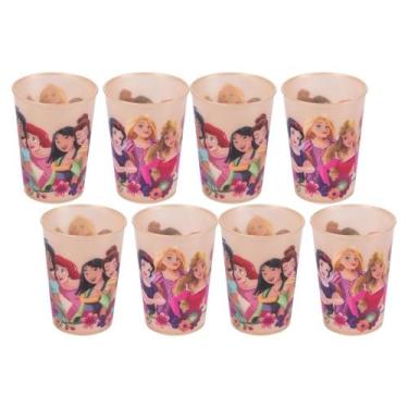 Imagem de Kit 8 Copos Princesas Disney 320 ml Para Lembrancinhas Festa Infantil 