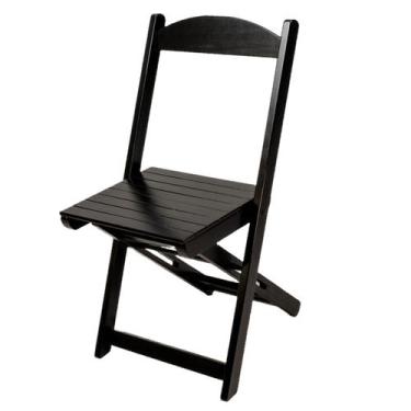 Imagem de Cadeira Dobrável Bar Jardim Casa Madeira Maciça Portátil - Só Mesas Só