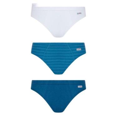Imagem de Kit com 3 Cuecas Infantil Slip Lupo 140-089, Branco, PP