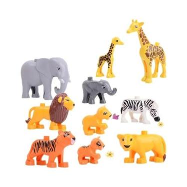 Imagem de Blocos De Montar De Grandes Partículas Cenário De Animais Do Zoológico