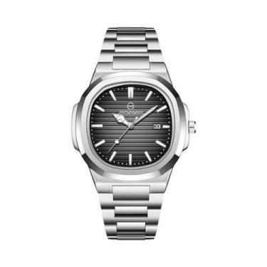 Imagem de Relógio De Pulso Masculino À Prova d'Água Com Luz, Em Aço Inoxidável, 