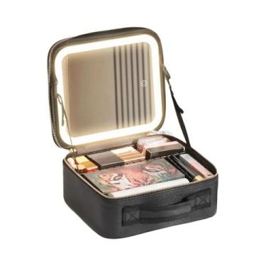 Imagem de Estojo De Maquiagem Branco Impermeável 3 Cores Organizador De Maquiage