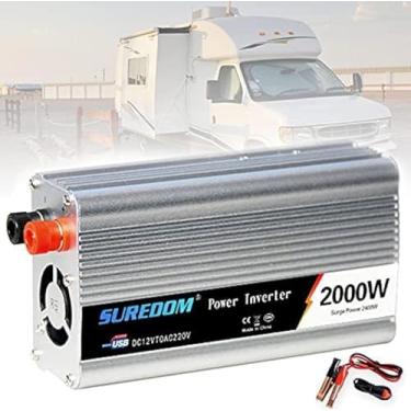 Imagem de 300w 500w 600w 800w 1000w 1200w 1500w 2000w Inversor De Energia De Onda Senoidal Pura 12v Dc Para Ac 110v 120v Com Tomadas Ac E Porta Usb Isqueiro De Carro, Para Rv Car Household, 12V/220V, 1500W
