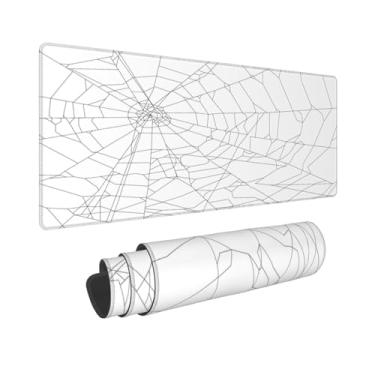 Imagem de Dujunex Mouse pad de vidro para jogos grande estendido mouse pad teclado mesa completa mousepad para jogos, escritório, casa 11,8 x 23,6 polegadas