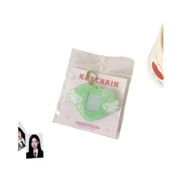 Imagem de Porta-Cartão De Acrílico Com Glitter Estrela De 1 Polegada, Chaveiro D