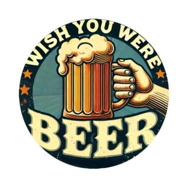 Imagem de Placa Redonda De Alumínio De 8 Polegadas Com Impressão HD Festiva 'É H