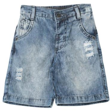Imagem de Shorts Bebê Look Jeans 1/2 Cós Jeans Masculino-Masculino