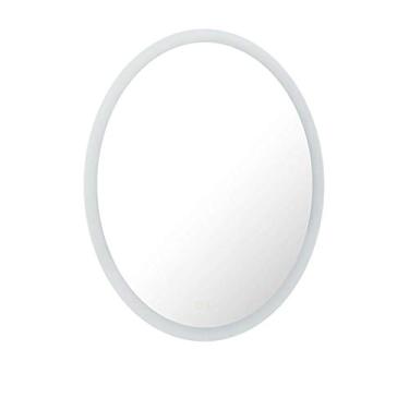 Imagem de Espelhos de banheiro iluminação LED Oal montado na parede espelho decorativo para sala de estar adequado para sala de estar quarto (cor: luz branca Tamanho: 60 x 80 cm) (luz branca 60 x 80 cm)